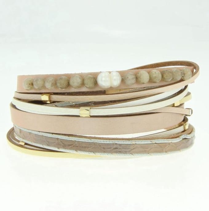 Behave Wikkelarmband met parel