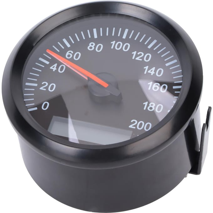 Jauge de vitesse 85 mm Compteur kilométrique numérique rétroéclairé coloré pour véhicules 12V 24V Voiture Moto Bateau gray