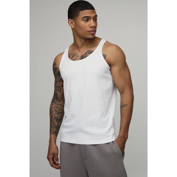 Essential Regular Fit Vest | White | Size Small