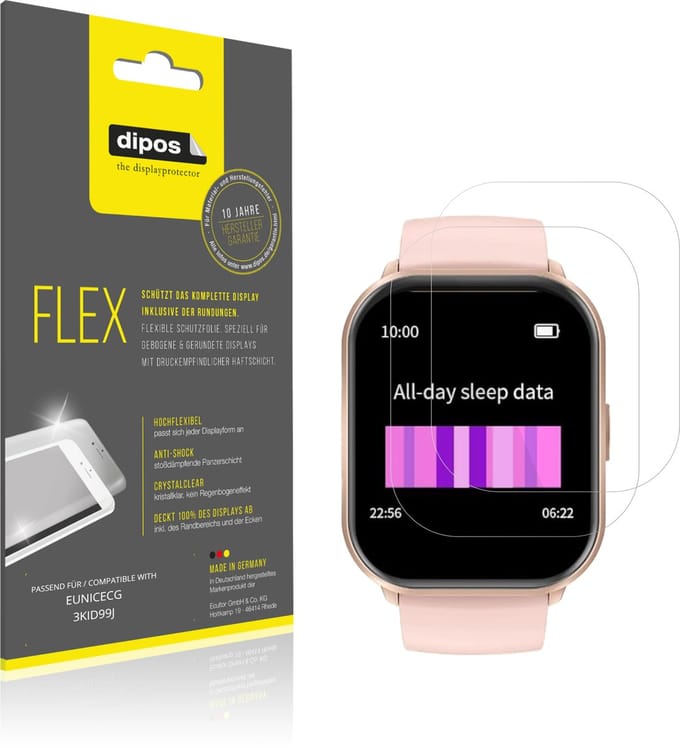 dipos – 2x Beschermfolie geschikt voor EUNICECG 3KID99J | 3D Full Cover Screenprotector | 100% Passend