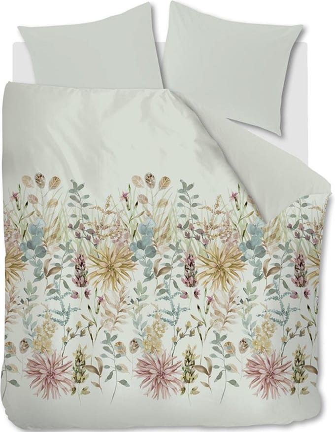 Ariadne at Home Flowerfields dekbedovertrek - Tweepersoons - 200x200/220 - Licht groen