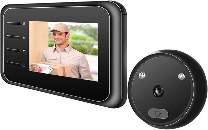 Videodeurbel met LCD - Deurcamera Deurcamera - Veiligheid Thuis - Groothoeklens 120 graden - 2.4 inch scherm - Zilver