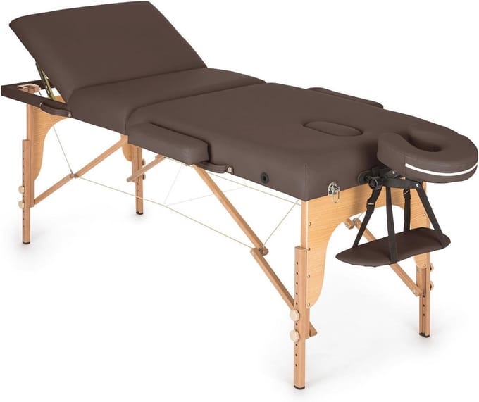Massagetafel met Inklapbare Rugleuning en Hoofdsteun - Verstelbare Massagebank voor Ontspanning