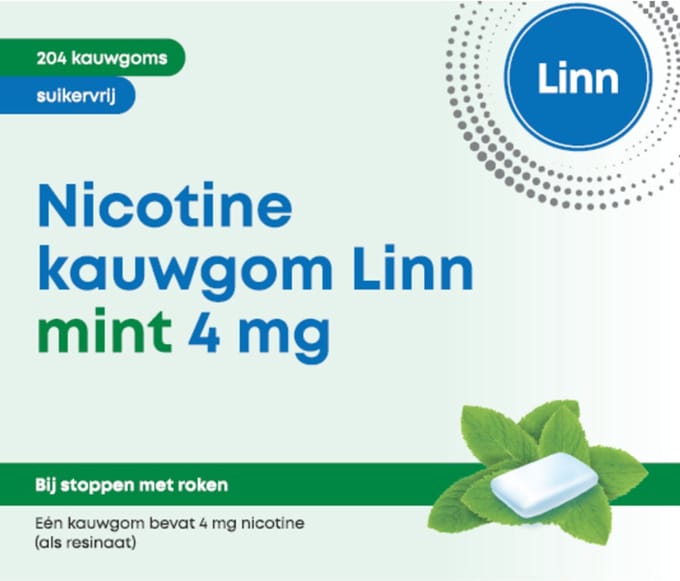 Nicotine kauwgom Linn mint 4 mg