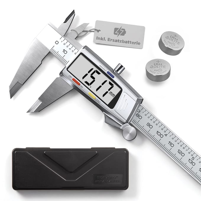 Monzana® Schuifmaat Digitaal - RVS 150mm - LCD Display