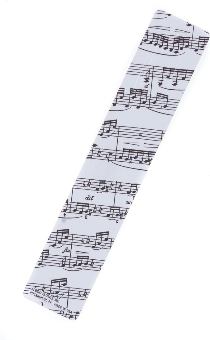 Plastic bladwijzer muziekmotief