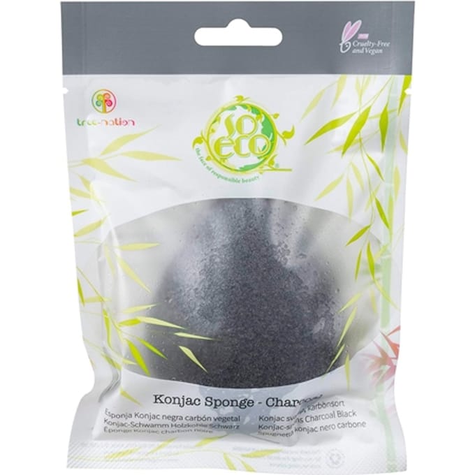 So Eco Konjac spons - Houtskool