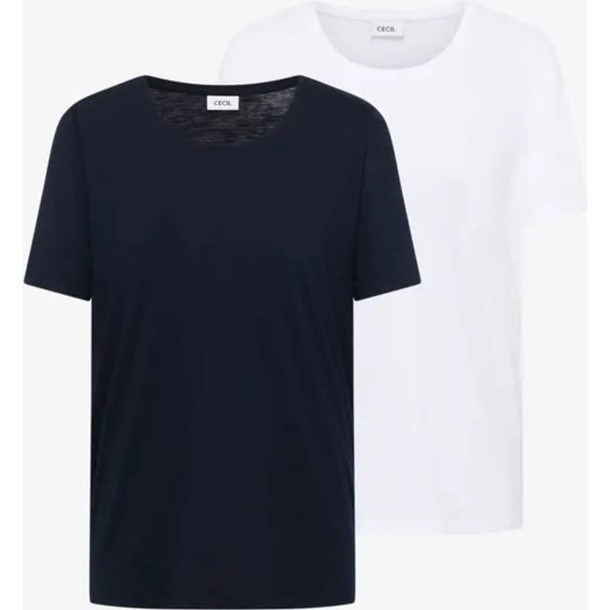 Basic Shirt met ronde hals in een 2-pack