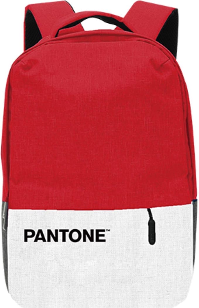 Pantone PT-BPK001R1 rugzak Casual rugzak Rood, Wit Polyethyleen, Polyurethaan (PU)