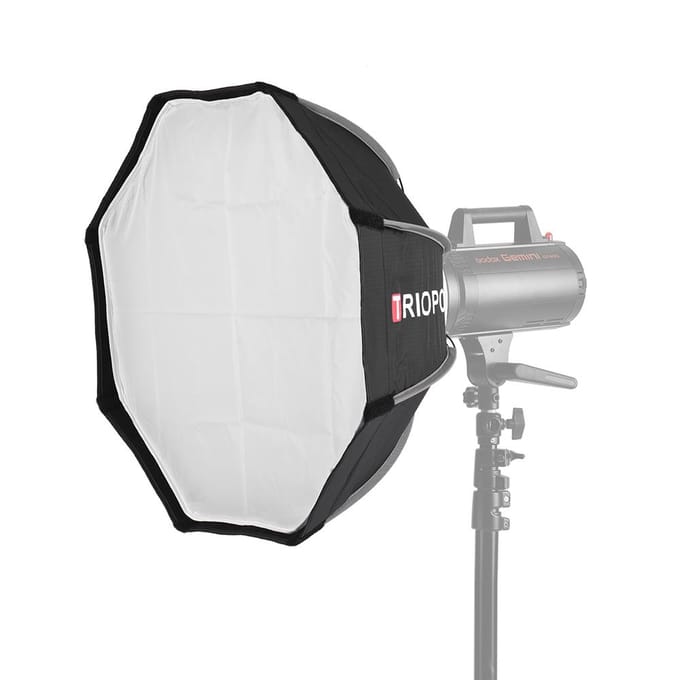 TRIOPO 55cm Octagon Softbox + Soft Cloth Bowens Mount voor Studio Flitslicht 55cm white