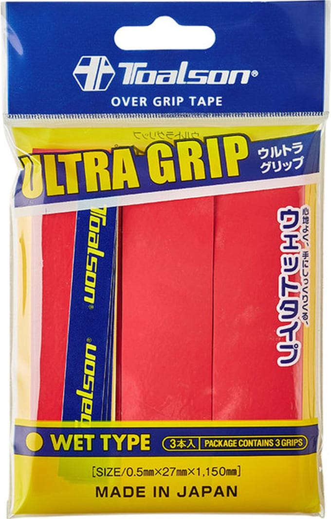 Toalson Ultra Overgrip Rood - Tennis Padel - 3 Stuks