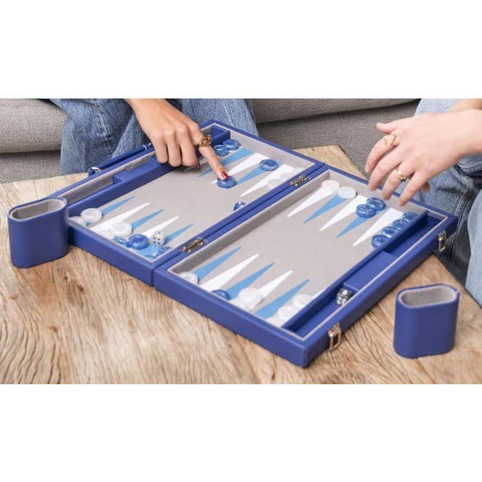 Jeu de société - ENGELHART - Backgammon de luxe - 15 pouces - Matériaux de haute qualité - Nacré
