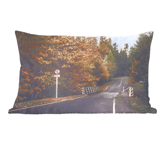 Sierkussens - Kussentjes Woonkamer - 50x30 cm - Bomen - Weg - Herfst