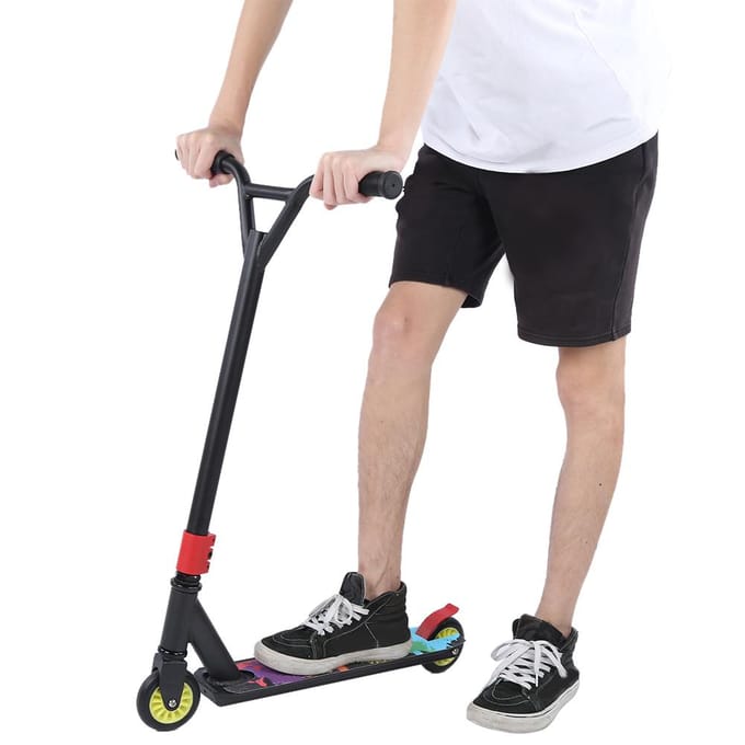 Hoge Kwaliteit Lichtgewicht Draagbare Stuntstep Volwassen Step Set Uitrusting Zwart black