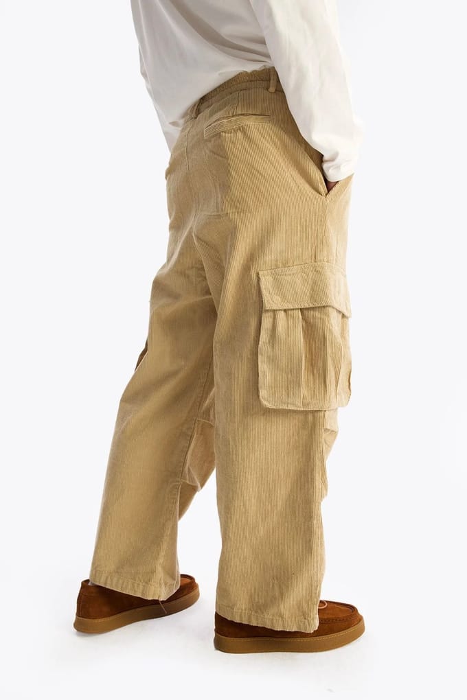 Heren Katoenen Gabardine Wijde Pantalon