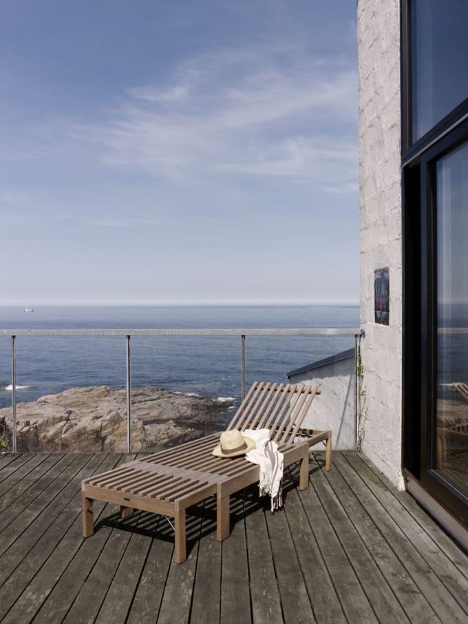 Skagerak by Fritz Hansen - Riviera ligbed - teak - bruin