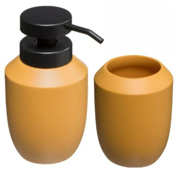 Casa di Elturo Badkamer set scandinavic zeeppompje & beker oker