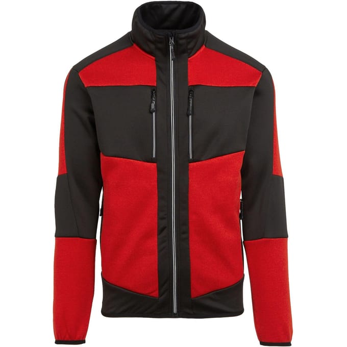 Regatta E-Volve gebreide stretch midlayer voor volwassenen (Klassiek rood/zwart)
