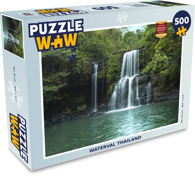 Puzzel Waterval - Thailand - Tropisch - Legpuzzel - Puzzel 500 stukjes