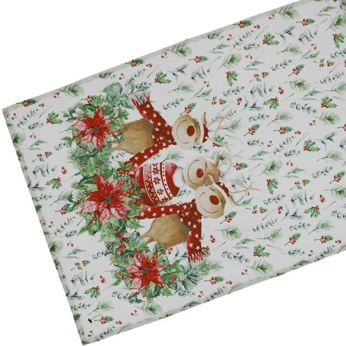 Kerst Tafelloper Filip Kerstdieren 45x150cm