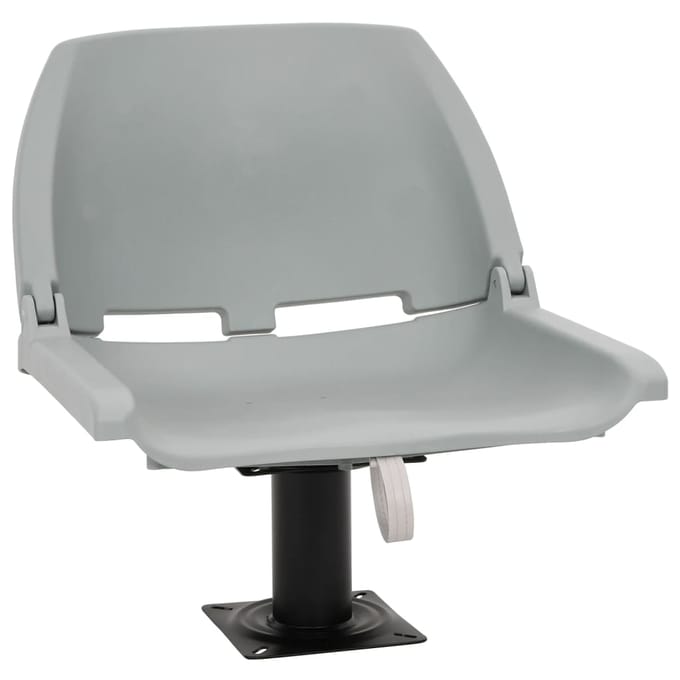 vidaXL - 2-delige - Bootstoelenset - inklapbaar - 48x51x41 - cm - grijs