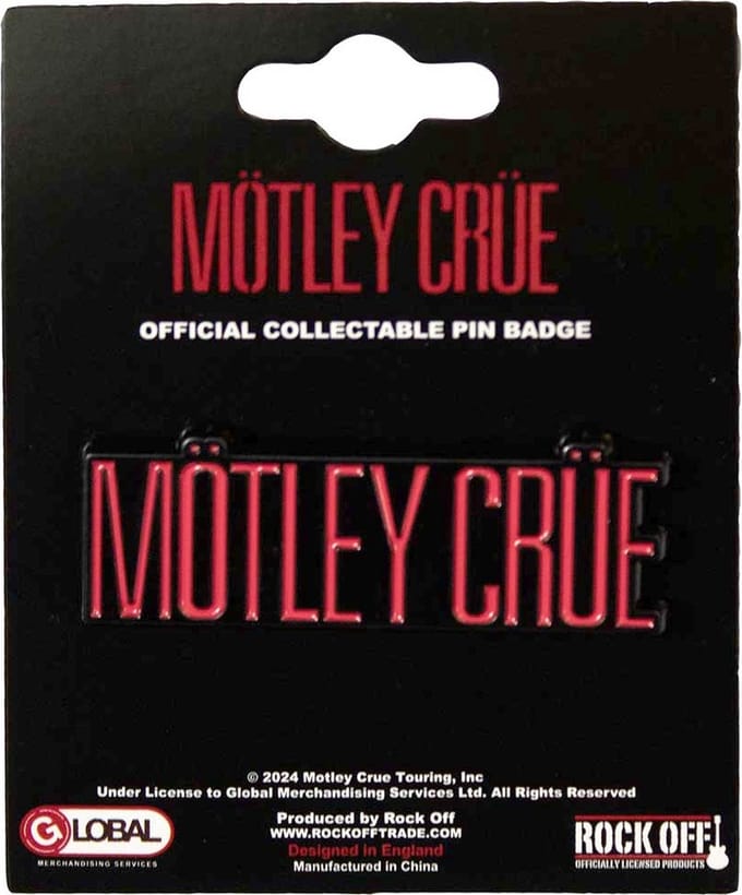 Motley Crue - Logo Pin - Rood/Zwart