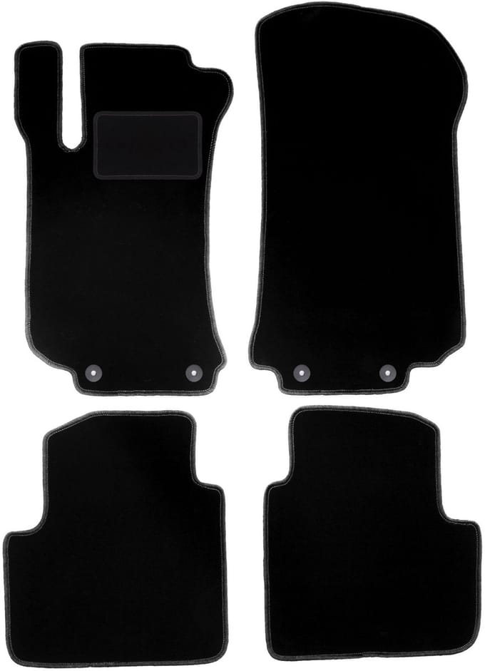 Zwarte veloursmatten voor: Mercedes R V251 / R251 minivan (2005-2013)