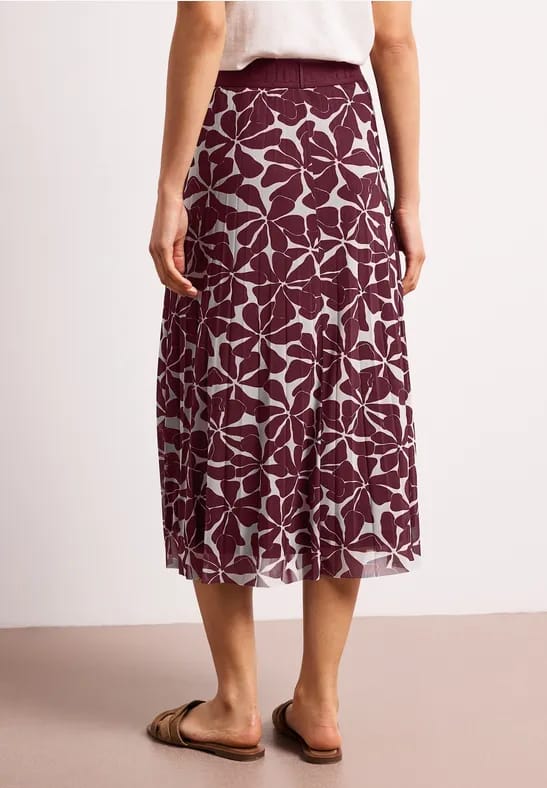 Midirok van mesh met print