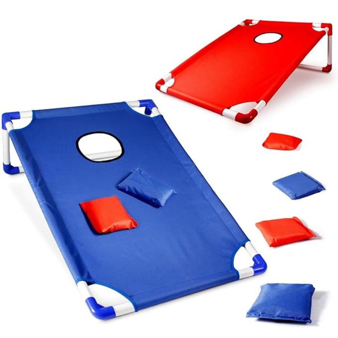 Draagbare Cornhole Set met 1 Cornhole Spelbord en 6 Zakjes voor Tuinwerp Spel