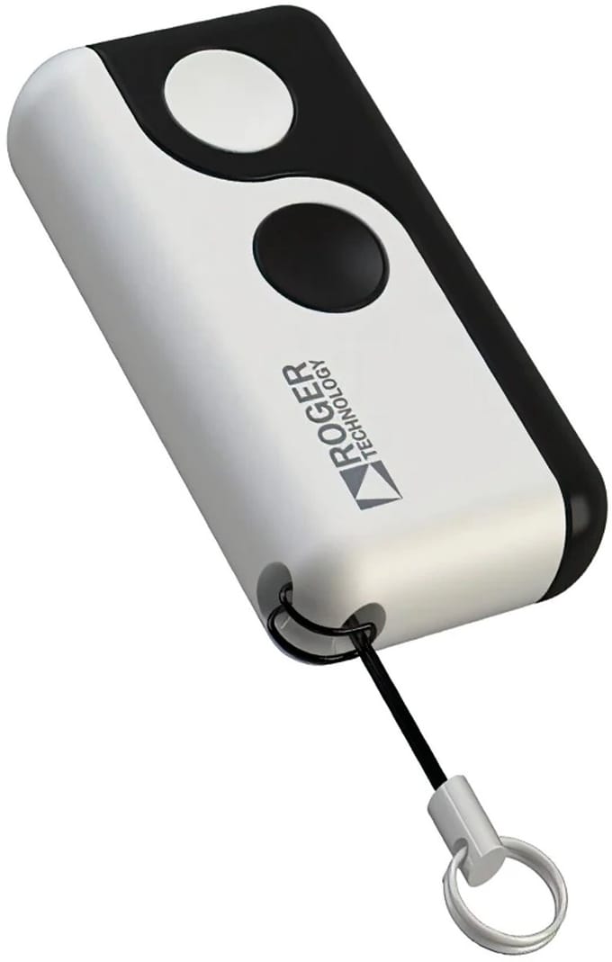Roger Synus handzender- afstandsbediening, 2 kanaals , 433,92MHz - wit/zwart