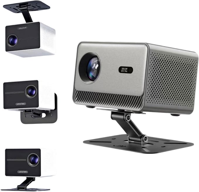Projector Wandhouder - Beamer Montagebeugel - Home Theater - 3-in-1 Multifunctioneel - Metaal Zwart