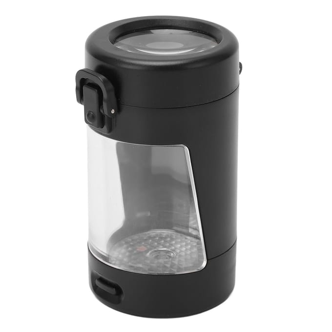 Geurbestendige container Zwarte draagbare mini-kruiden lichtgevende transparante geurbestendige opbergdoos pot black