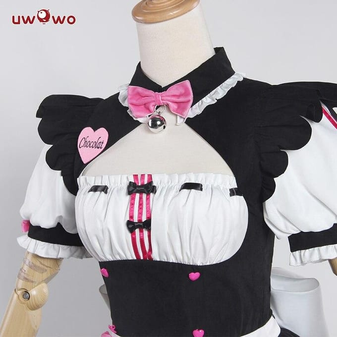 Uwowo Nekopara Cosplay Robe, Chat de Dessin animé Cosplay Fille avec Chocolat S blanc