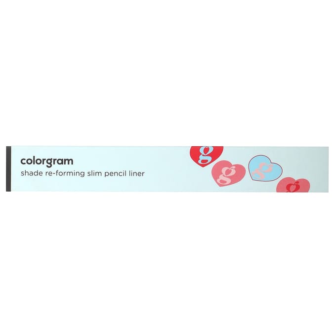 Colorgram, Shade Reforming Slim Pencil Liner, 01 Ash Black, 0.12 g (0.004 oz) white