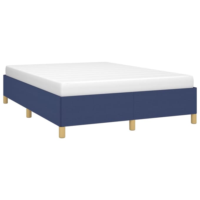 vidaXL - Bedframe - zonder - matras - stof - blauw - 140x190 - cm