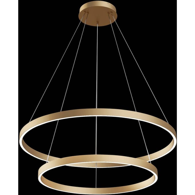 Maytoni Rim LED hanglamp, 840, 2 ringen, messing