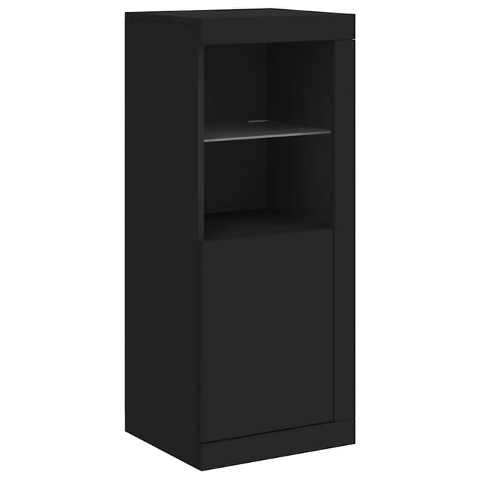 vidaXL - Dressoir - met - LED-verlichting - 41x37x100 - cm - zwart