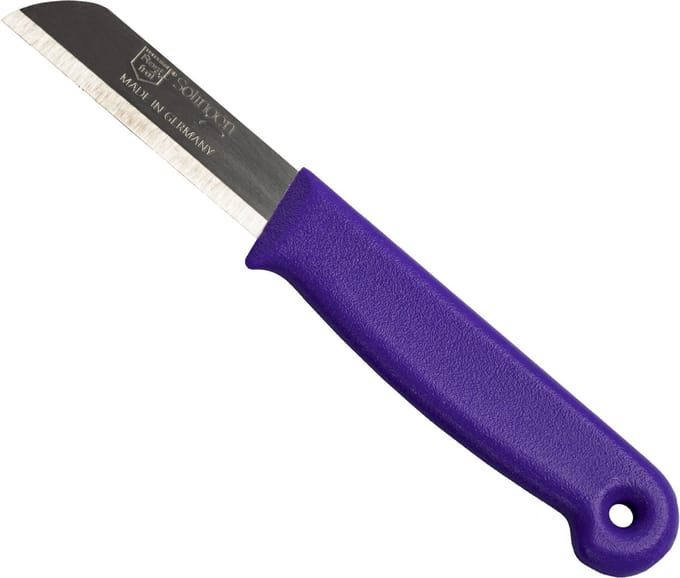Solingen Schilmesje – RVS Glad – 16 cm met Blade Cover – Paars