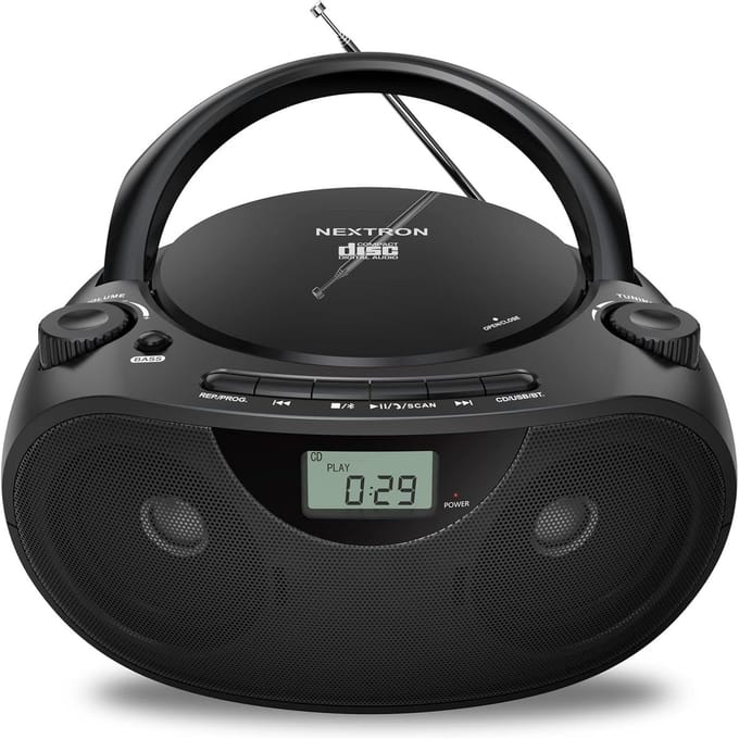Draagbare Boombox met Bluetooth, CD-speler, FM/AM Radio en USB - Stereo Geluid