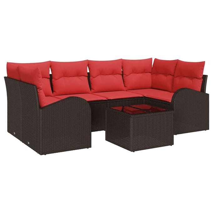 vidaXL - Tuinbank - Set - Bruin - 55 - x - 55 - x - 37 - cm - poly - rattan