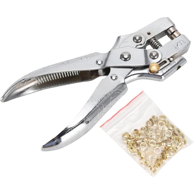 Multifunctionele Pons Tang Zilver 60# Staal Gegalvaniseerd Oogje Gat Pons Gereedschap white