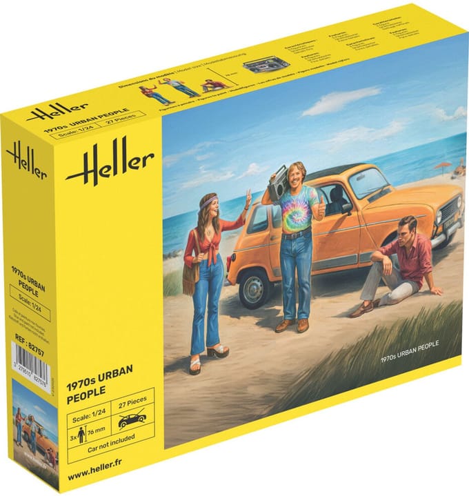 Heller Modelbouwpakket Diorama - 82757 Jaren 70 Stadsmensen - voor Diorama - 3 Figuren Plastic - 1:24 - Modelbouw