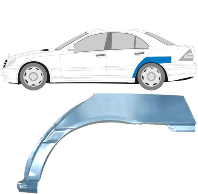 Reparatiepaneel achterspatbord voor Mercedes C-Class W203 2000-2007 / Links