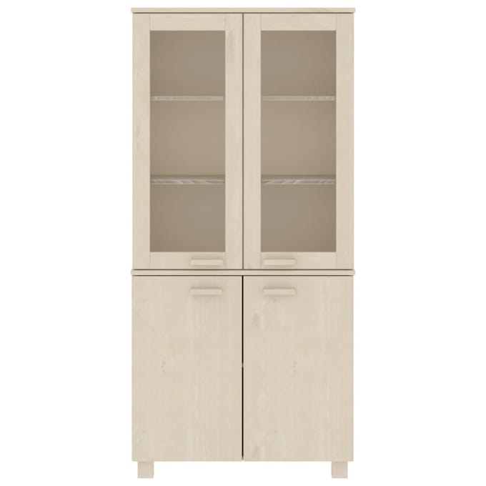 vidaXL - Hoge - kast - HAMAR - massief - grenenhout - honingbruin