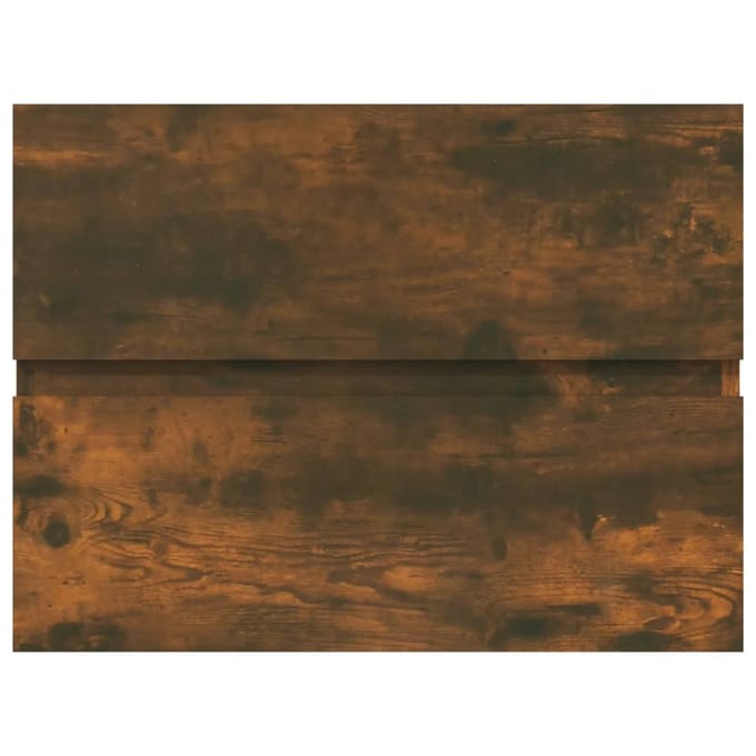 vidaXL - Wastafelkast - 60x38,5x45 - cm - bewerkt - hout - gerookt - eikenkleurig