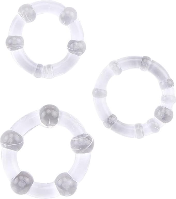 GK Power - Beaded Cockringen Set - 3 stuks - Transparant