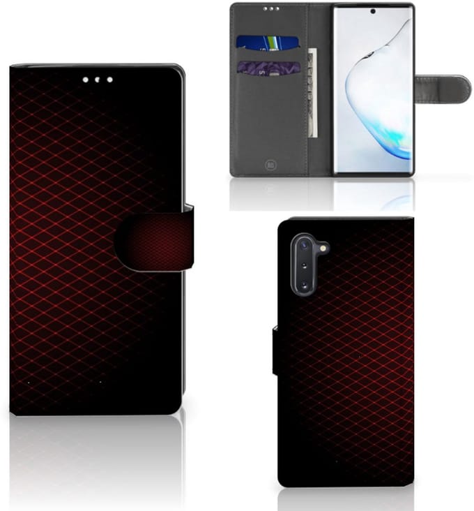 Samsung Galaxy Note 10 Telefoon Hoesje Geruit Rood