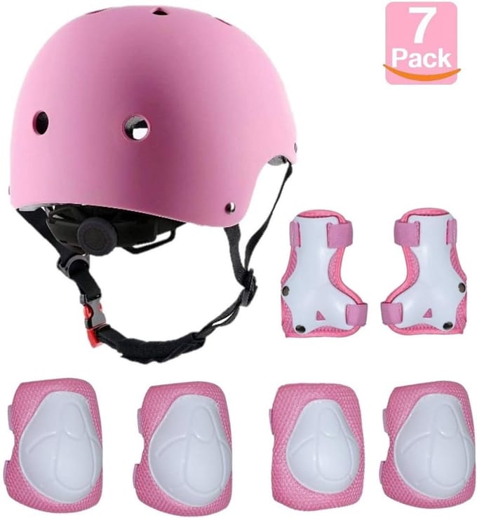 Complete beschermingsset voor jeugdsporten - helm en pads