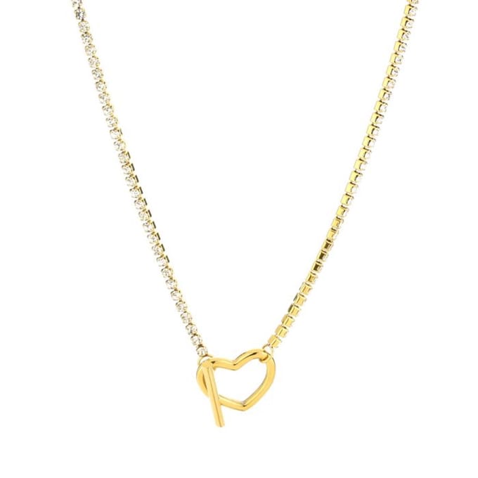 Ketting tennis chain hart love