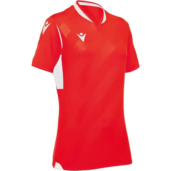 Macron Alya Shirt Korte Mouw Dames - Rood / Wit | Maat: M